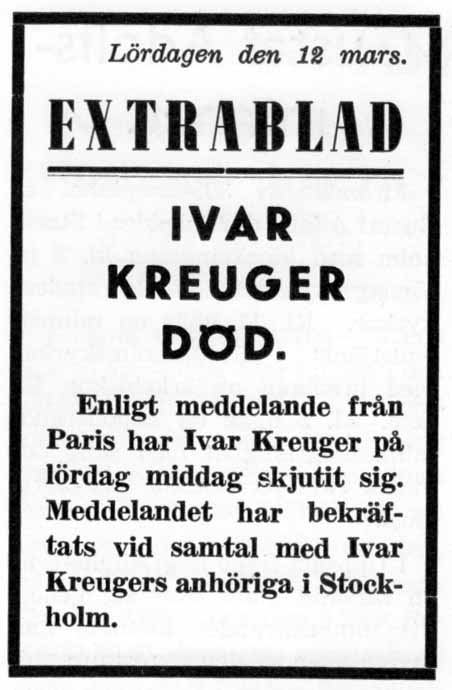 Ivar Kreugers död 1932